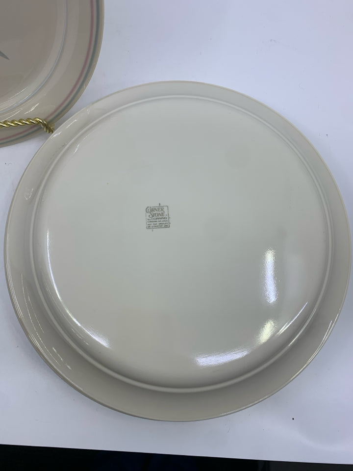 6 CORNING SPRING POND DINNER PLATES.