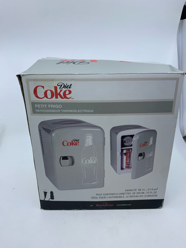 NIB DIET COKE MINI FRIDGE.