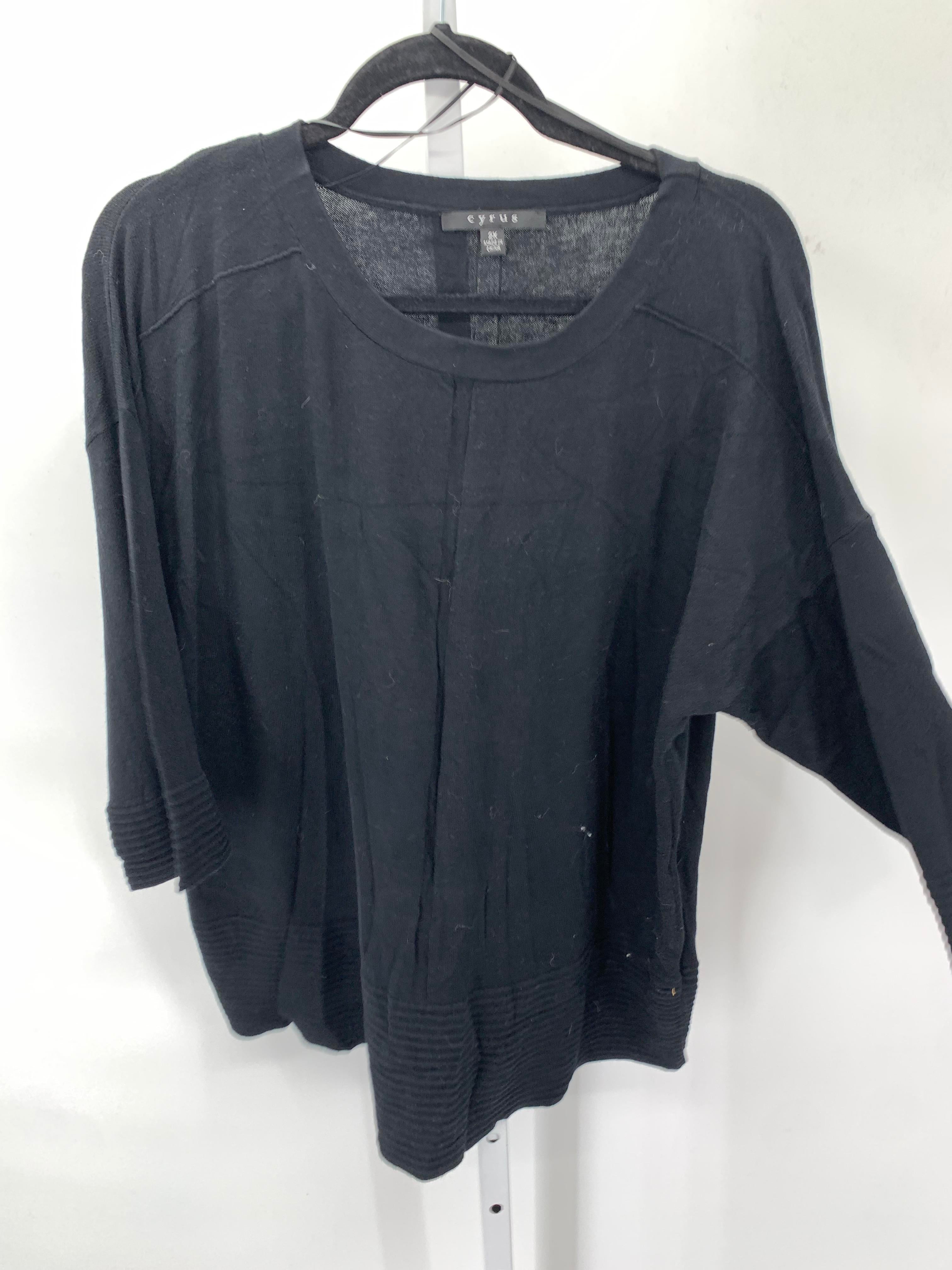 cyrus Size 2X Womens 3/4 Sleeve Sweater