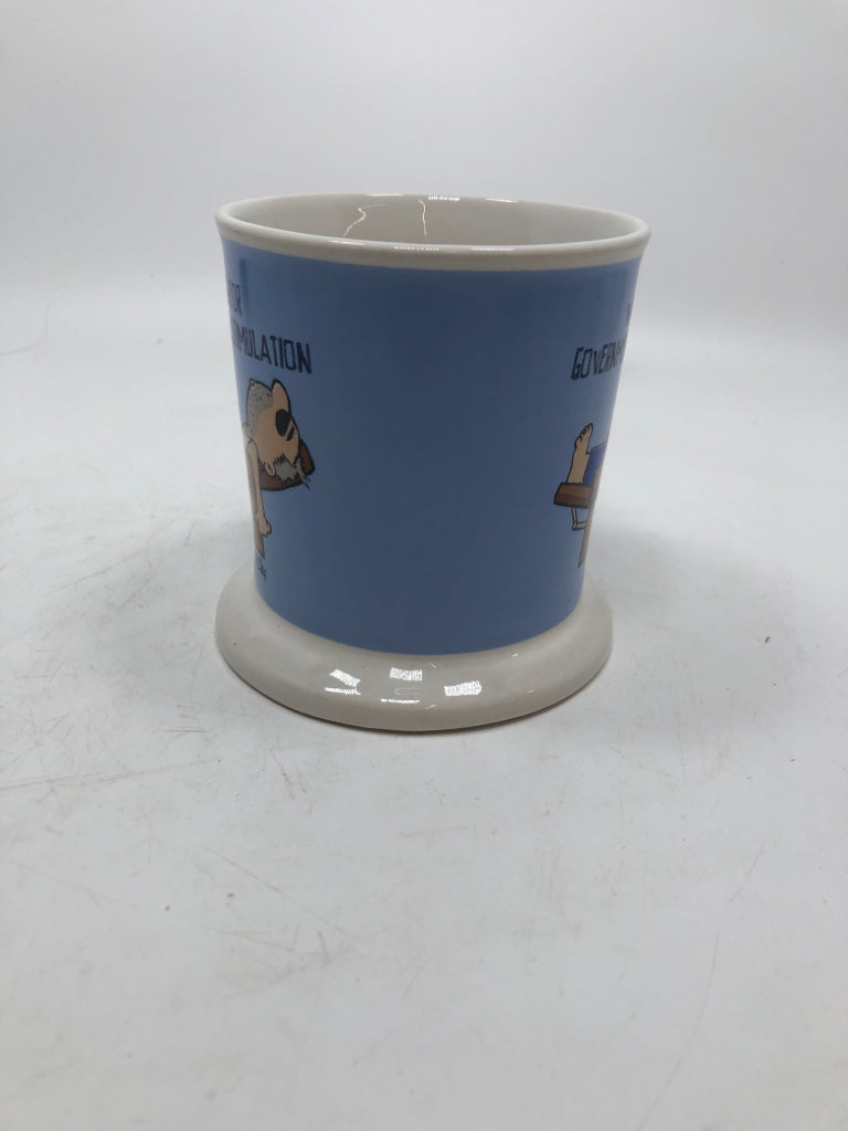 "WAITING FOR GOVERNMENTAL STIMULATION" MUG.
