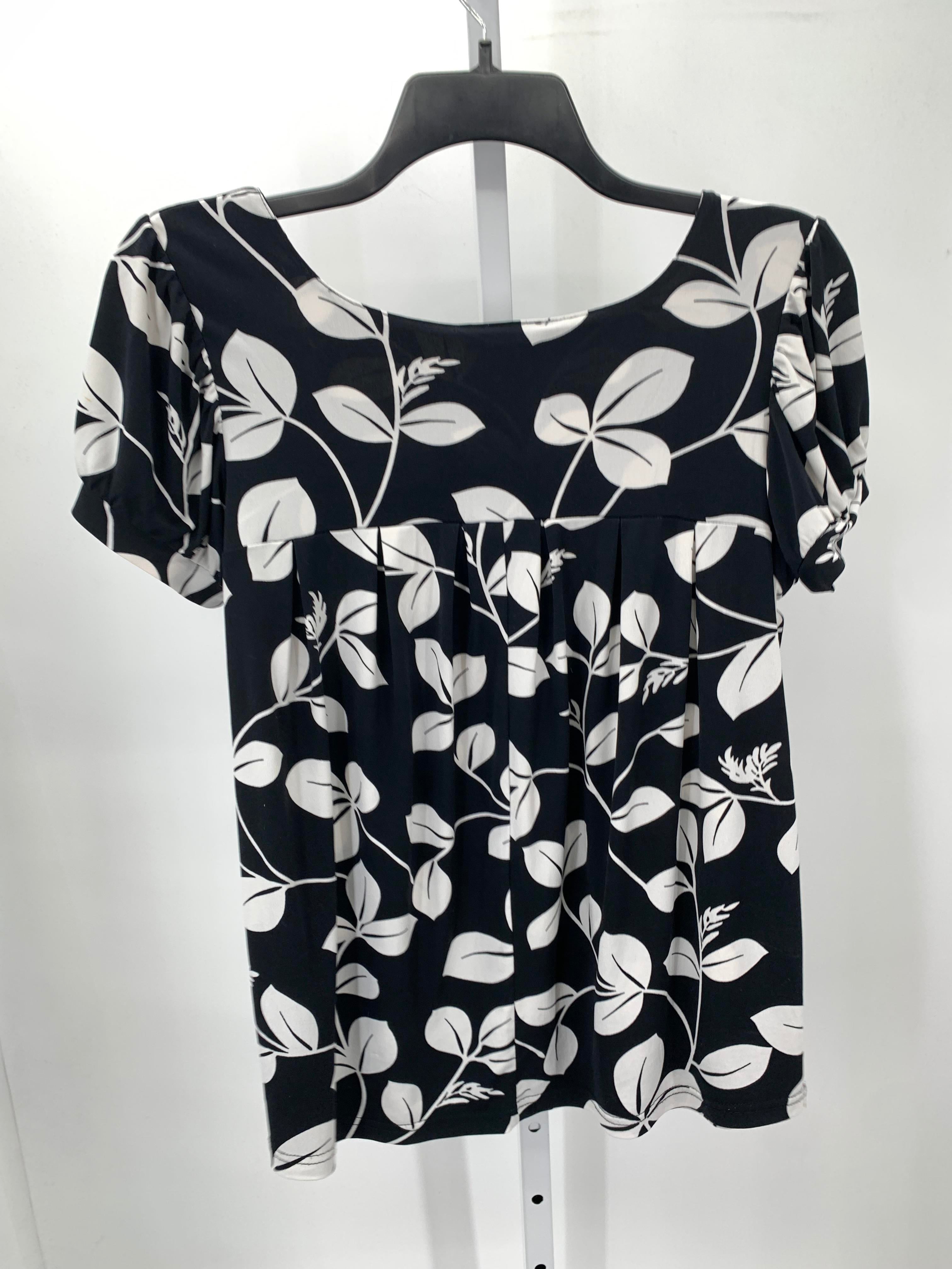 Rafaella Size Large Misses Short Sleeve Shirt