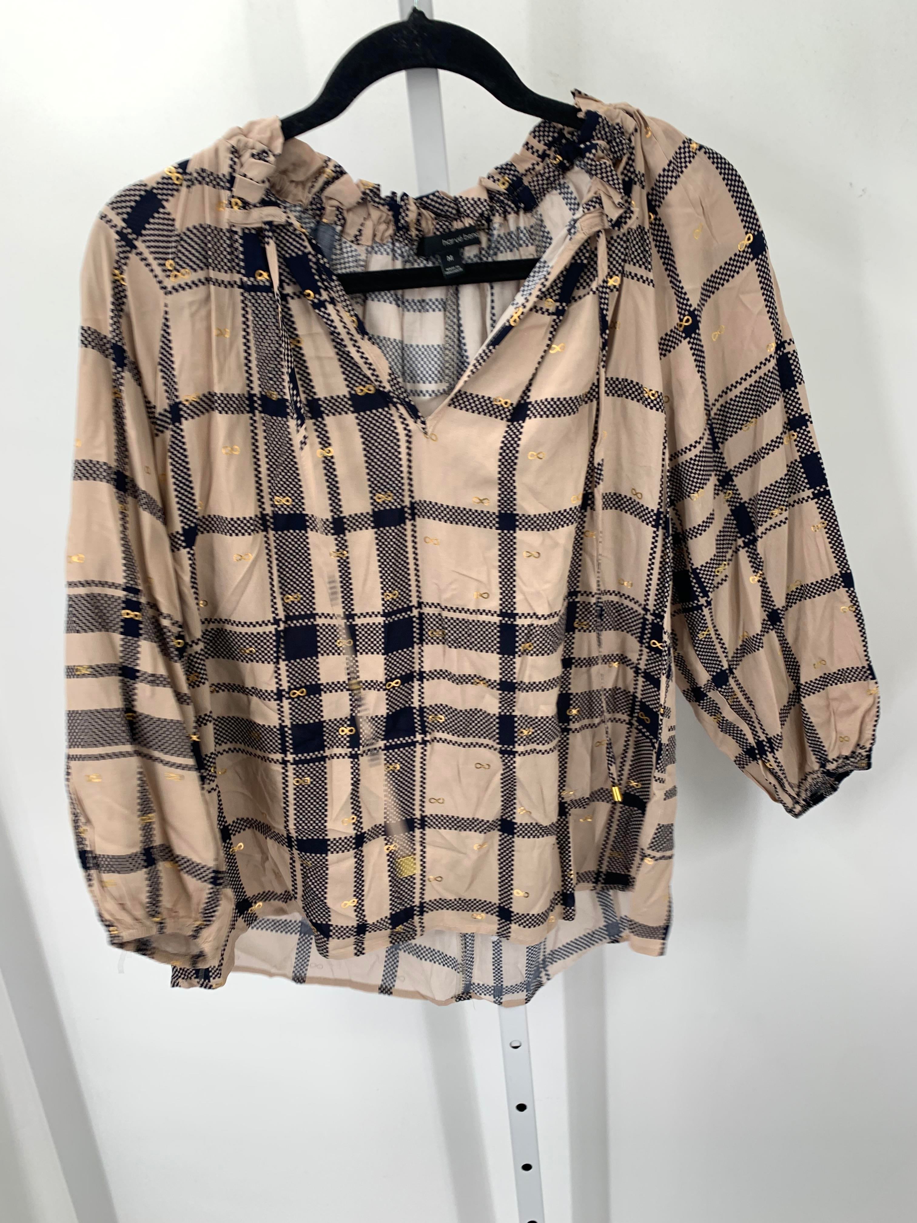 Harve Benard Size Medium Misses 3/4 Sleeve Shirt
