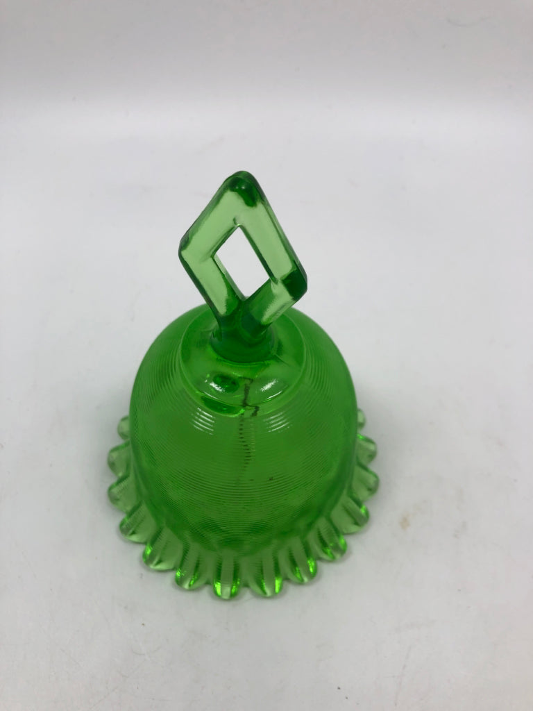 VTG GREEN GLASS BELL.