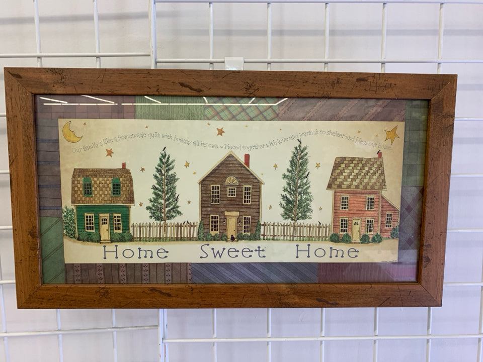 HOME SWEET HOME FRAMED PRINT PRIMITIVE.