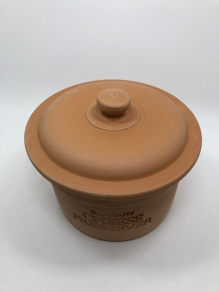 TERRA COTTA CHEESE PRESERVER.