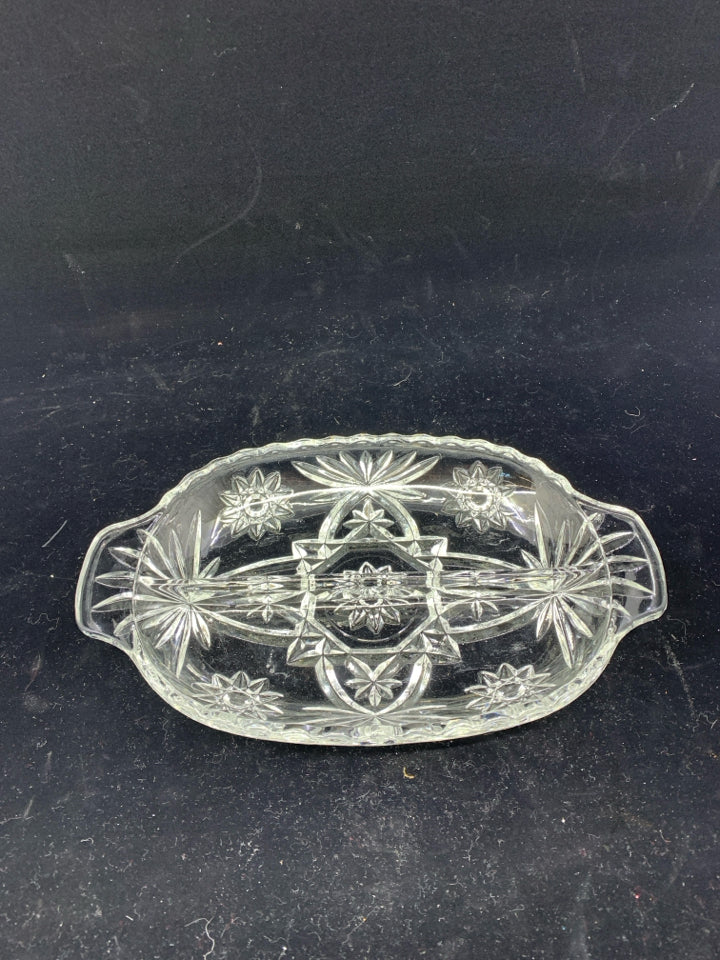 VTG CUT GLASS DIVIDED SERVER.