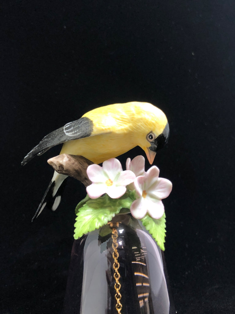 YELLOW BIRD FIGURE ON BELL.