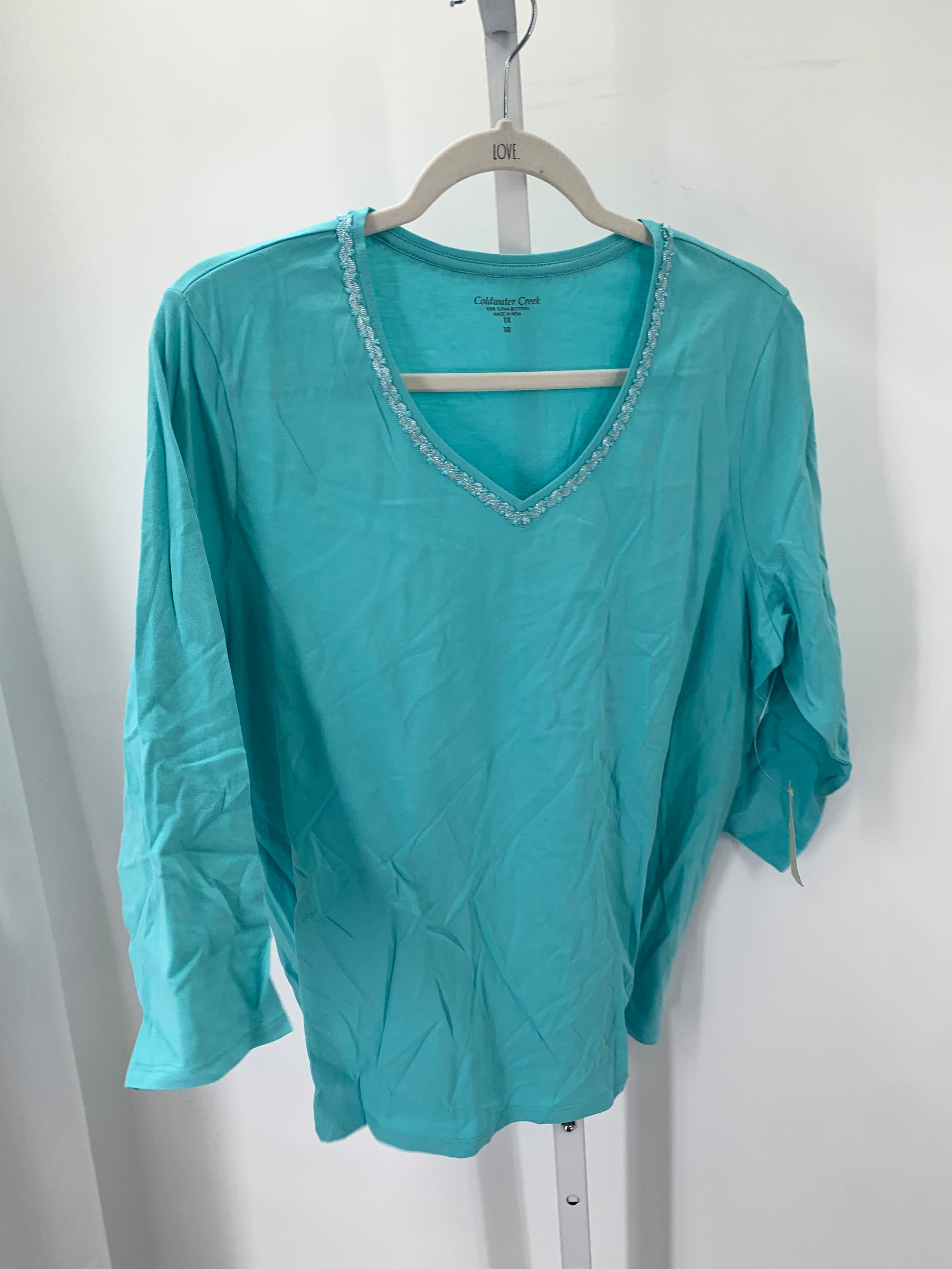 Coldwater Creek Size 1X Womens 3/4 Sleeve Shirt