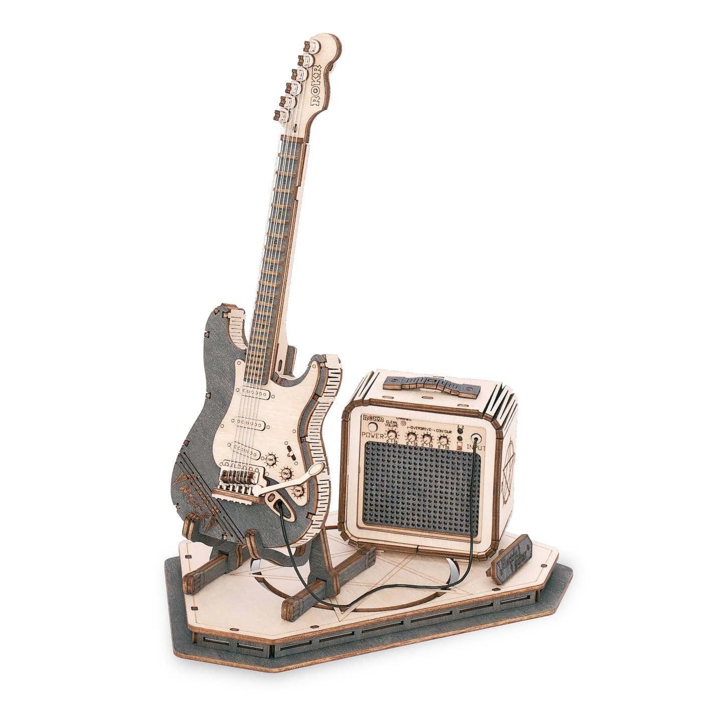 3D Wooden Puzzle - Electric Guitar. 140 Pieces