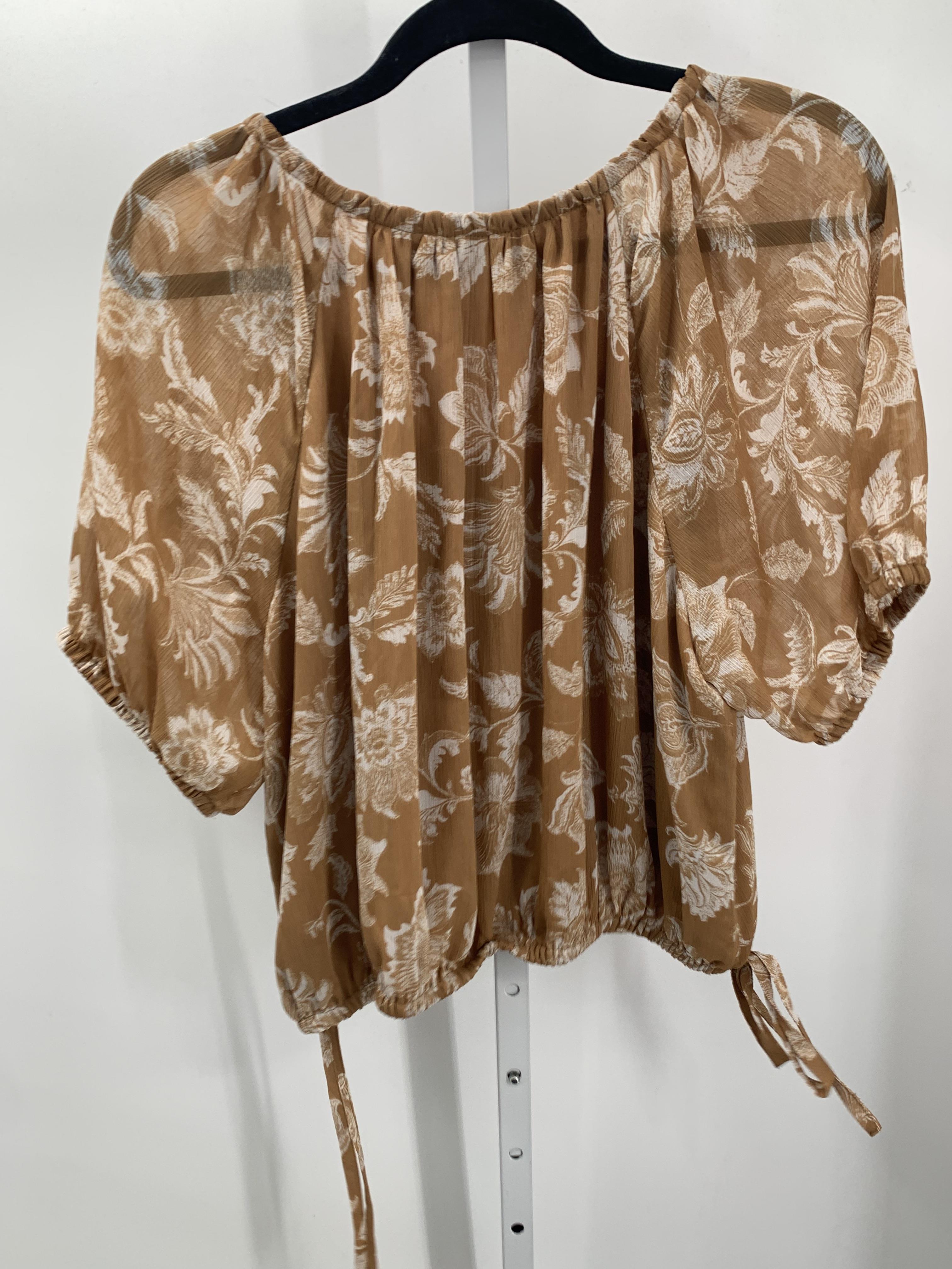 Loft Size Large Misses Short Sleeve Shirt