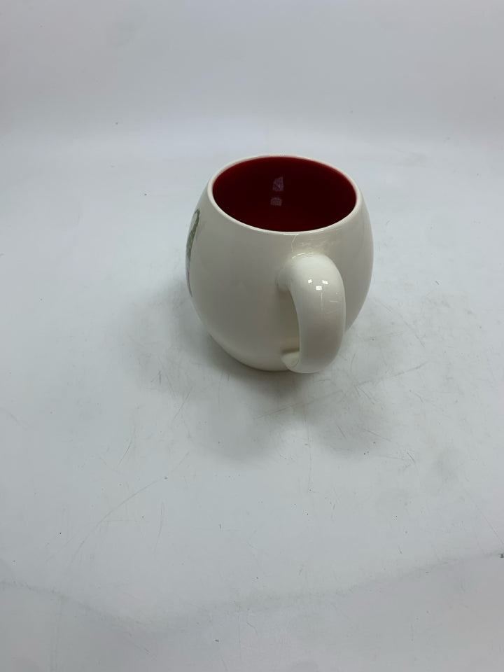 RAE DUNN GNOME MERRY RED INTERIOR MUG.