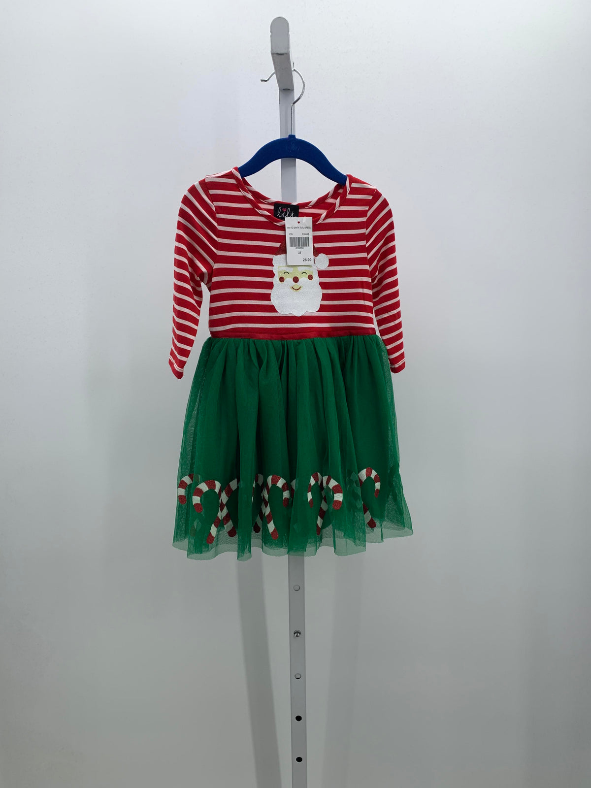 NEW LONG SLV DRESS SATAN CANDY CANES.