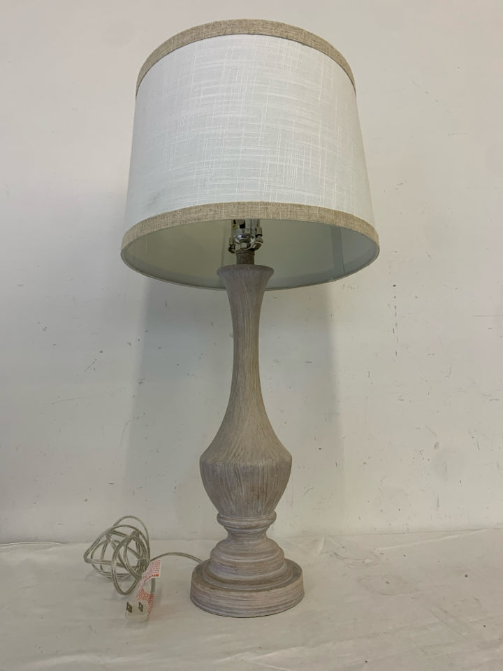 WHITE WASHED LAMP.