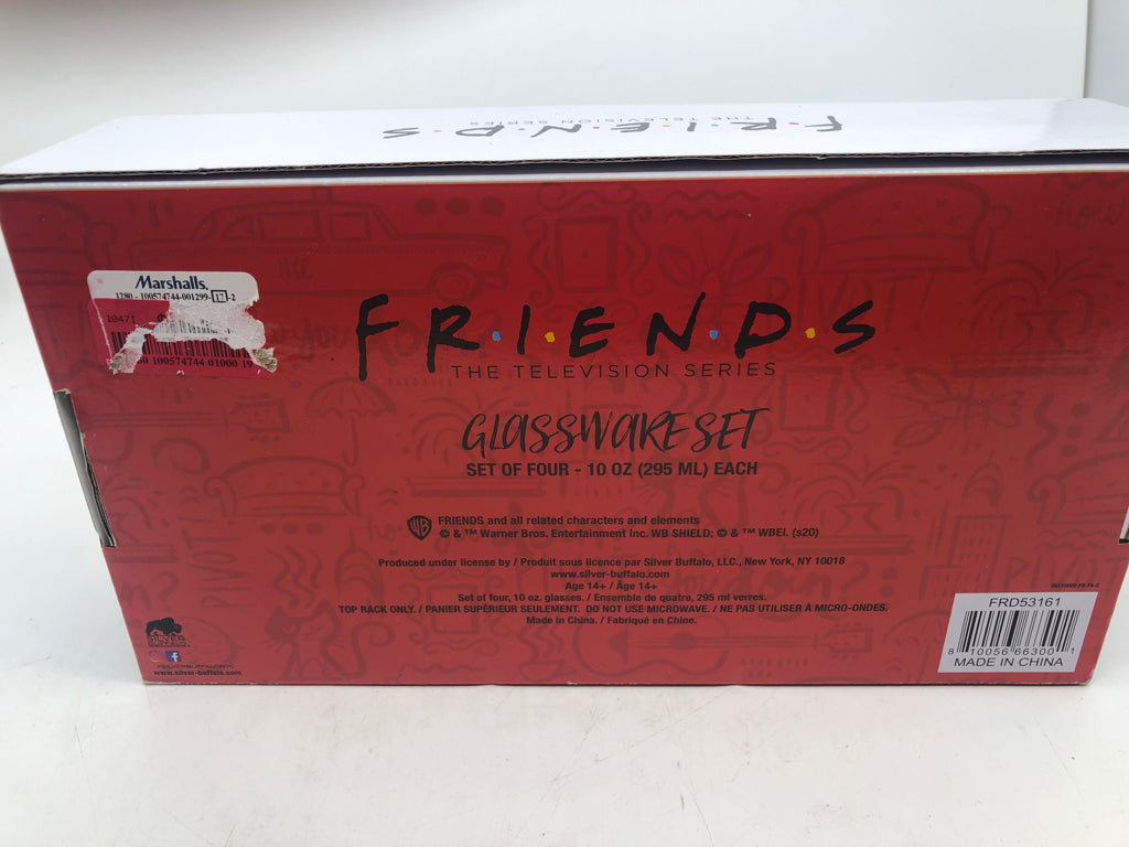 NIB FRIENDS GLASSWARE SET.