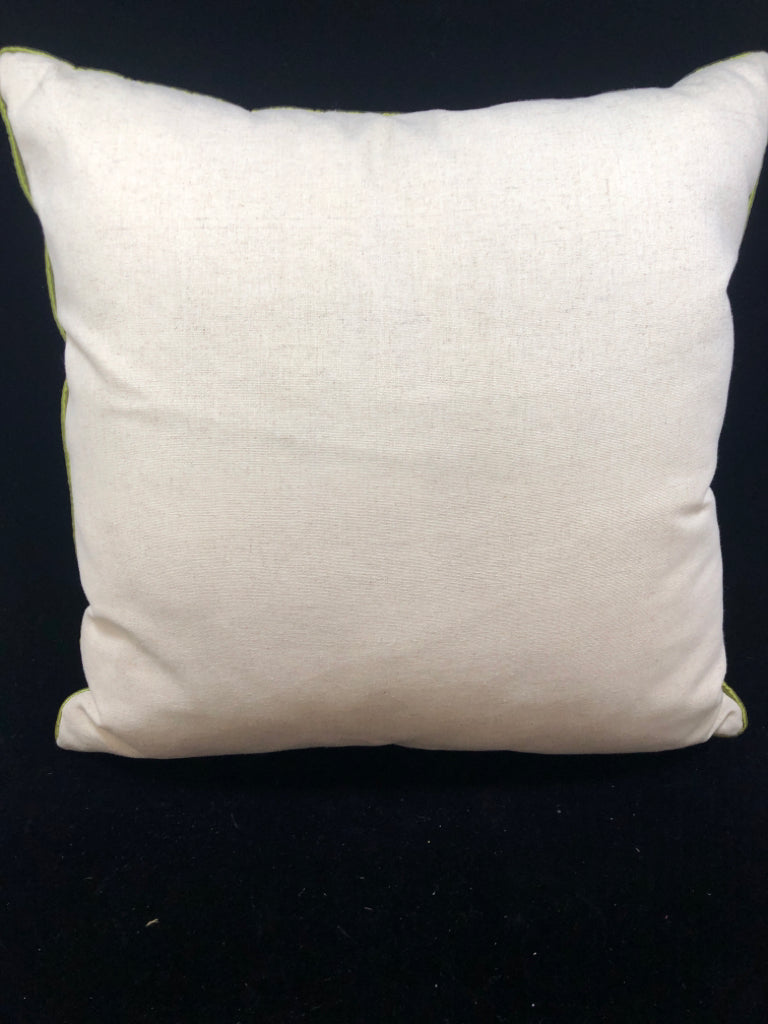 LAYERED HUMMINGBIRD PILLOW.