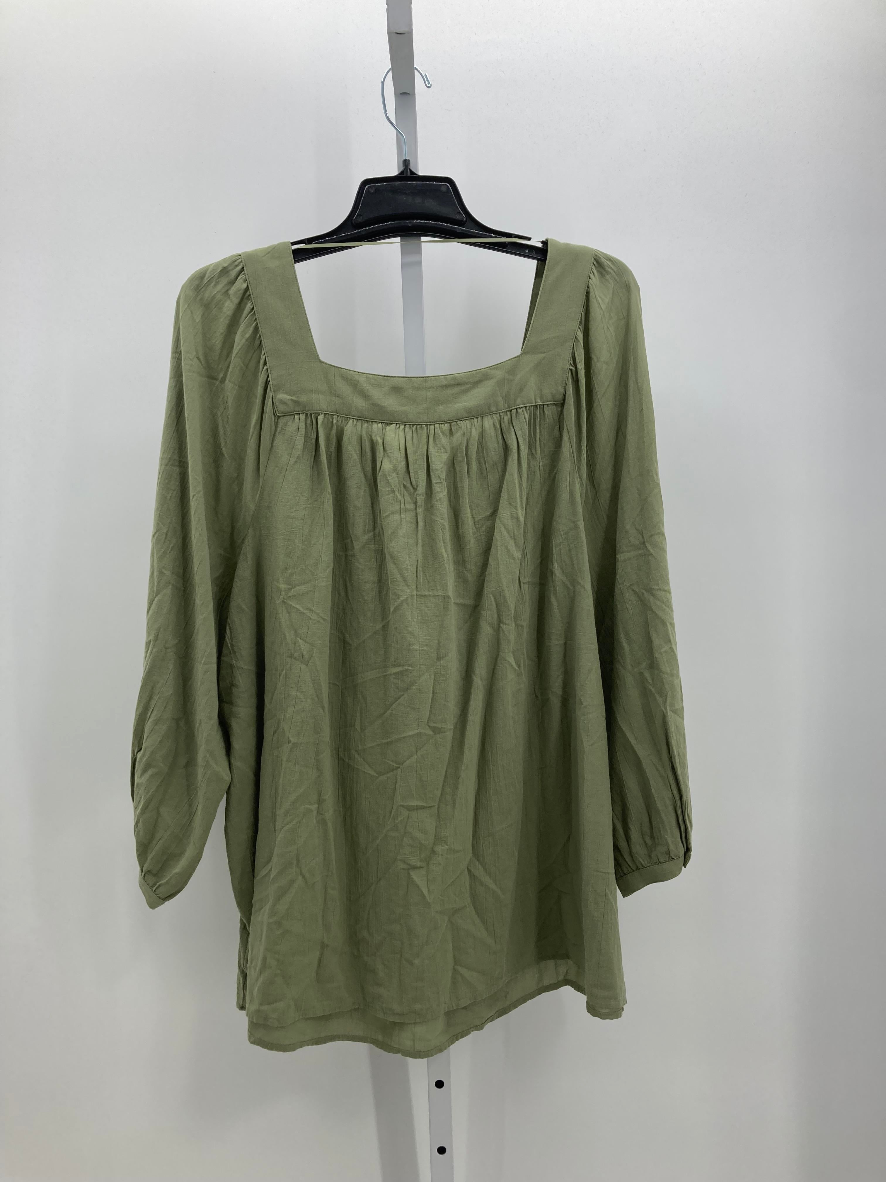 Terra & Sky Size 3X Womens 3/4 Sleeve Shirt
