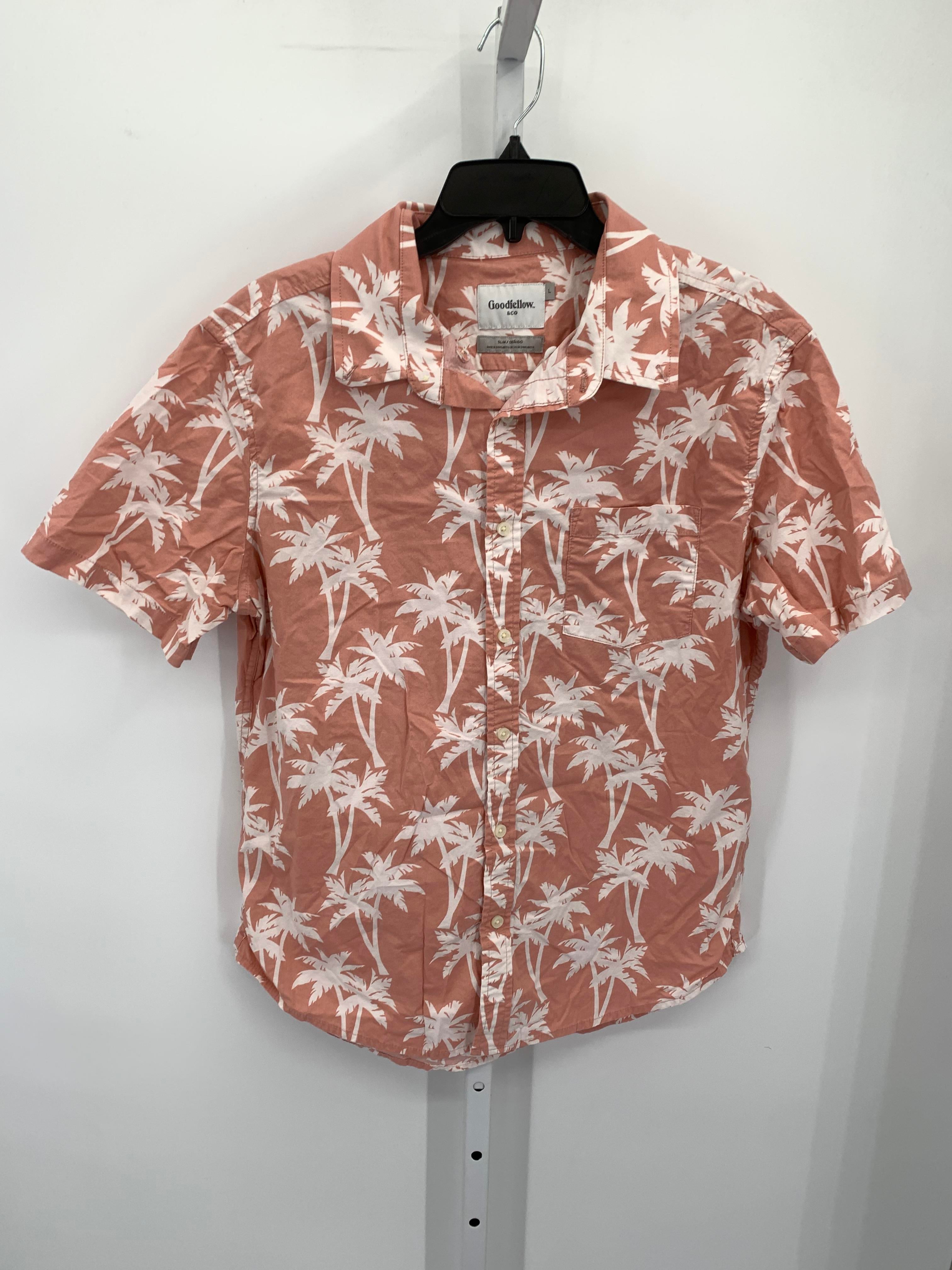 WHITE PALM TREES BUTTON DOWN