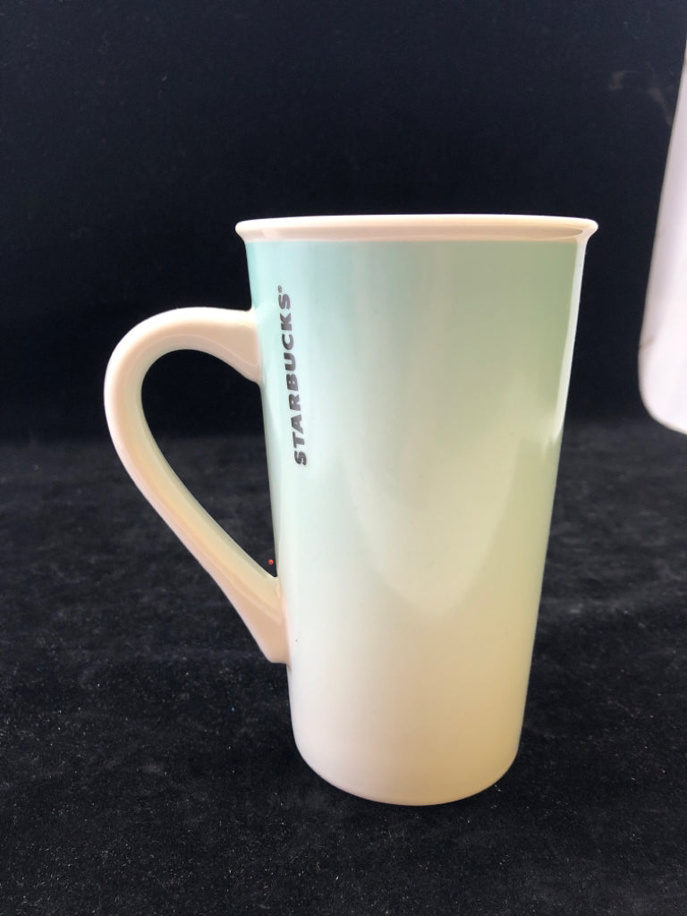 LIGHT BLUE OMBRE MUG W CHRISTMAS TREE - STARBUCKS.