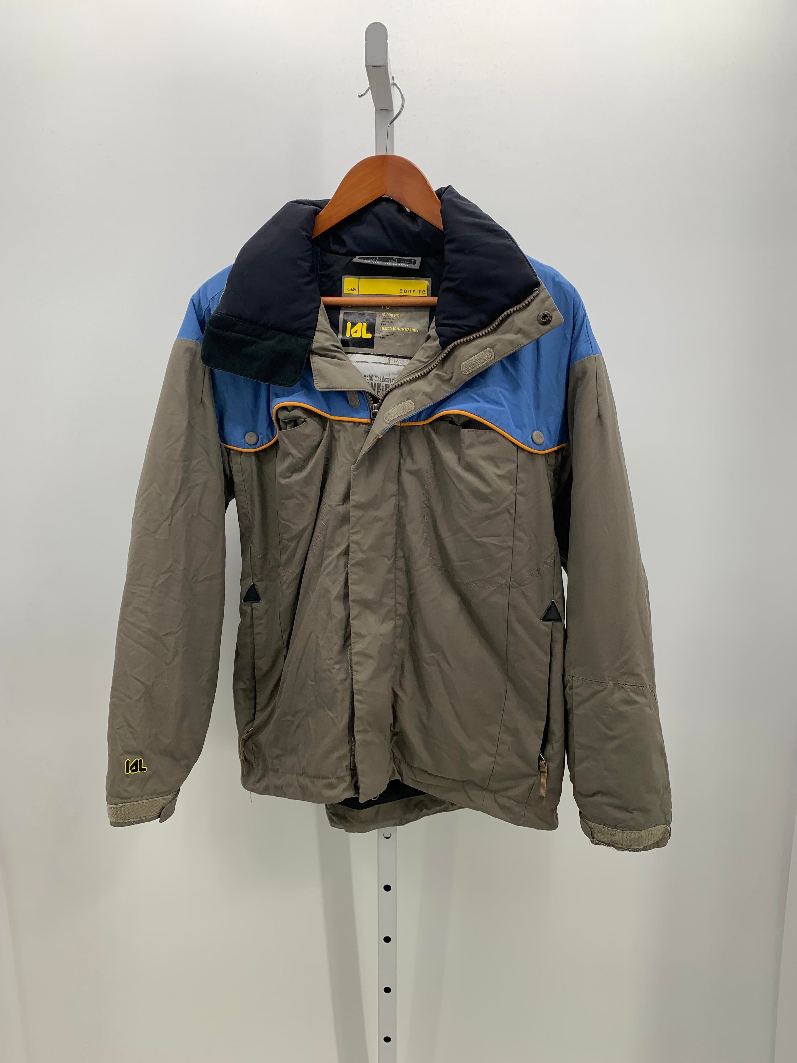 BLUE YELLOW HOODED ZIP UP.