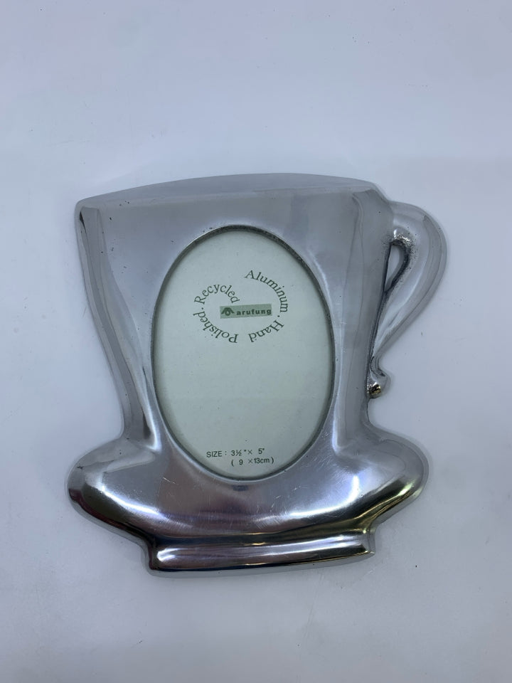 ALUMINUM COFFEE CUP PHOTO FRAME.