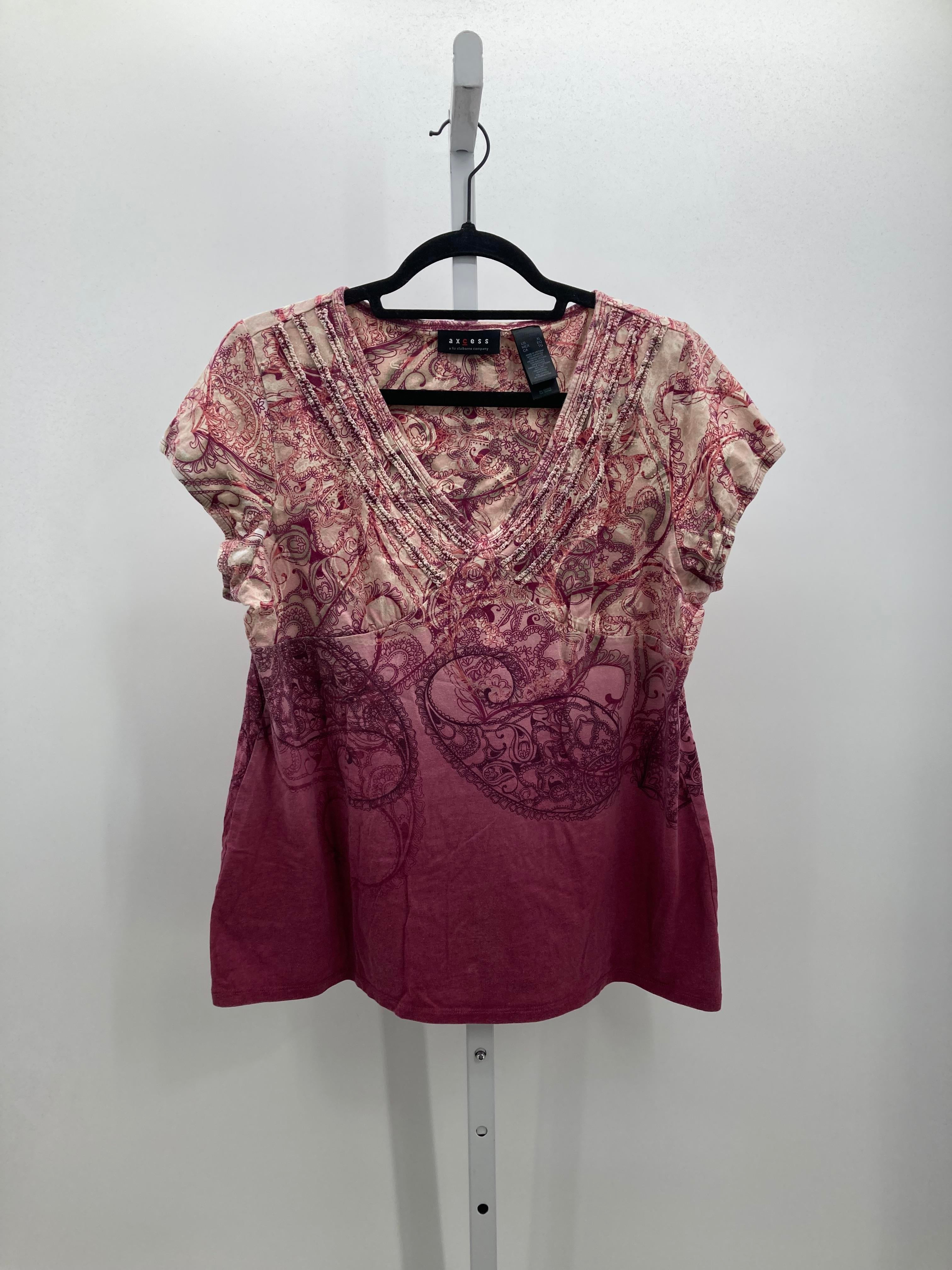 Axcess Size Extra Large Misses Short Sleeve Shirt