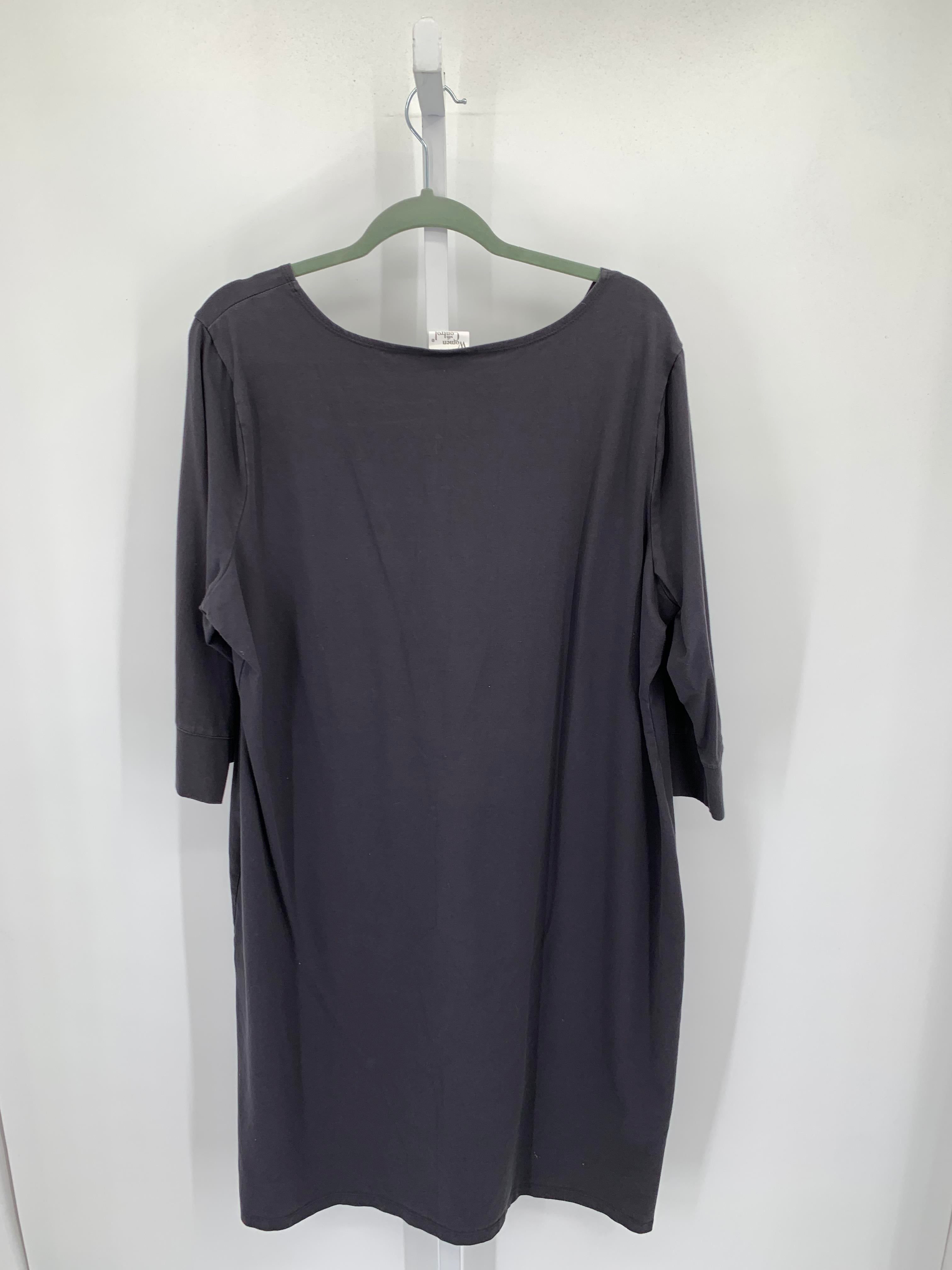 Women with Control Size 2X Womens 3/4 Sleeve Dress