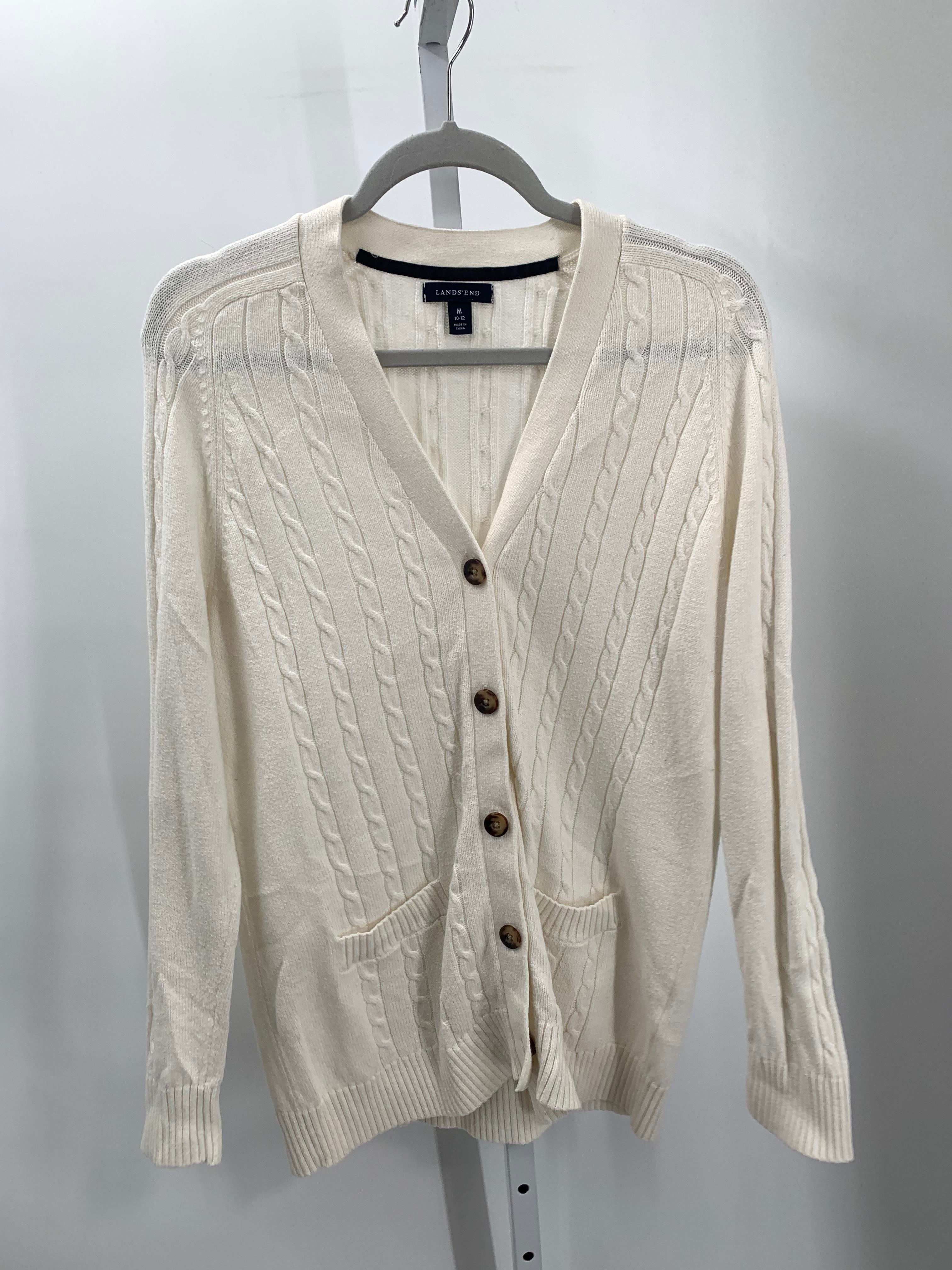 Lands End Size Medium Misses Long Slv Sweater