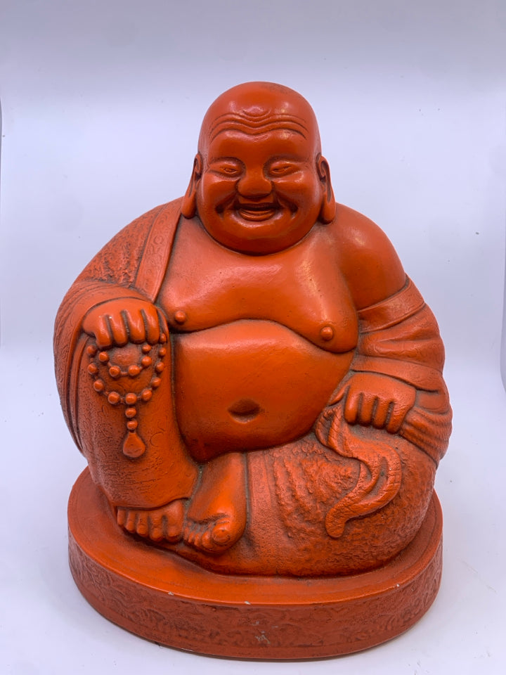 CERAMIC ORANGE BUDDAH.