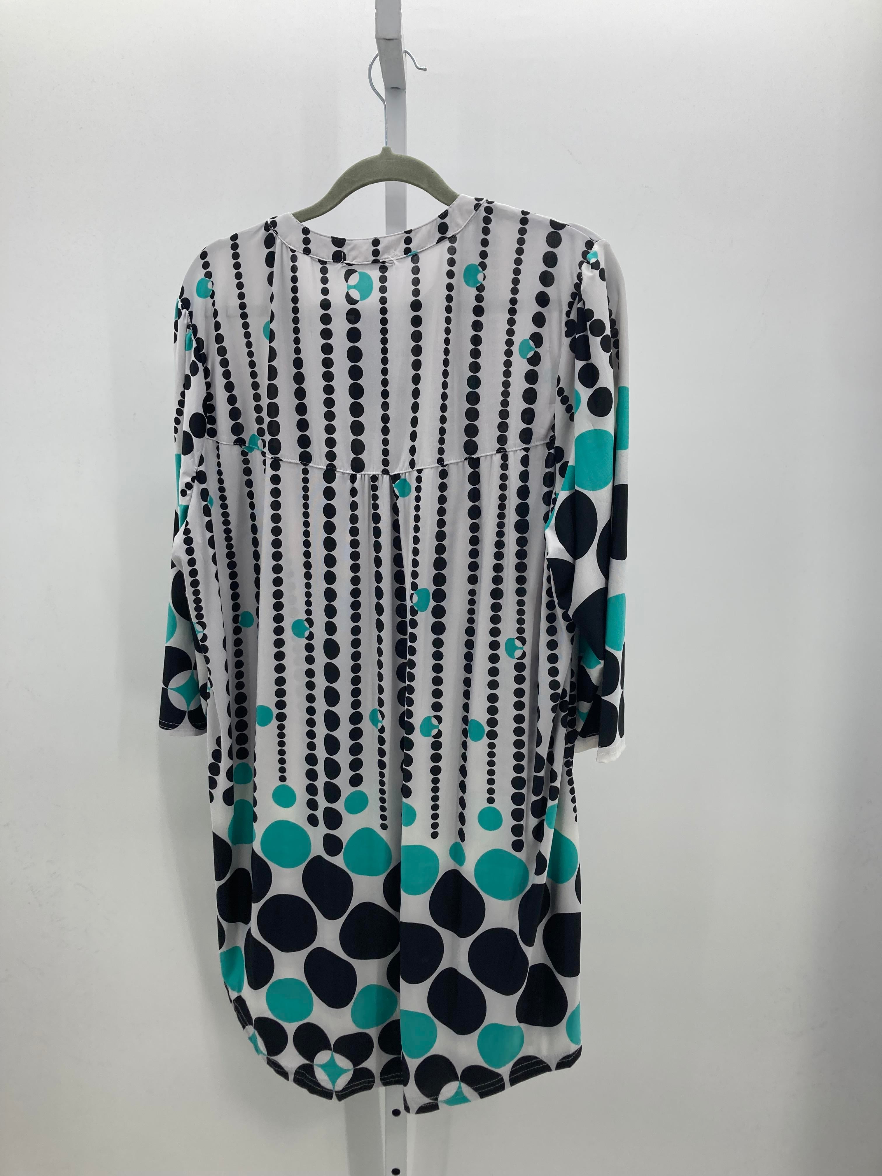 Size 1X Womens 3/4 Sleeve Dress