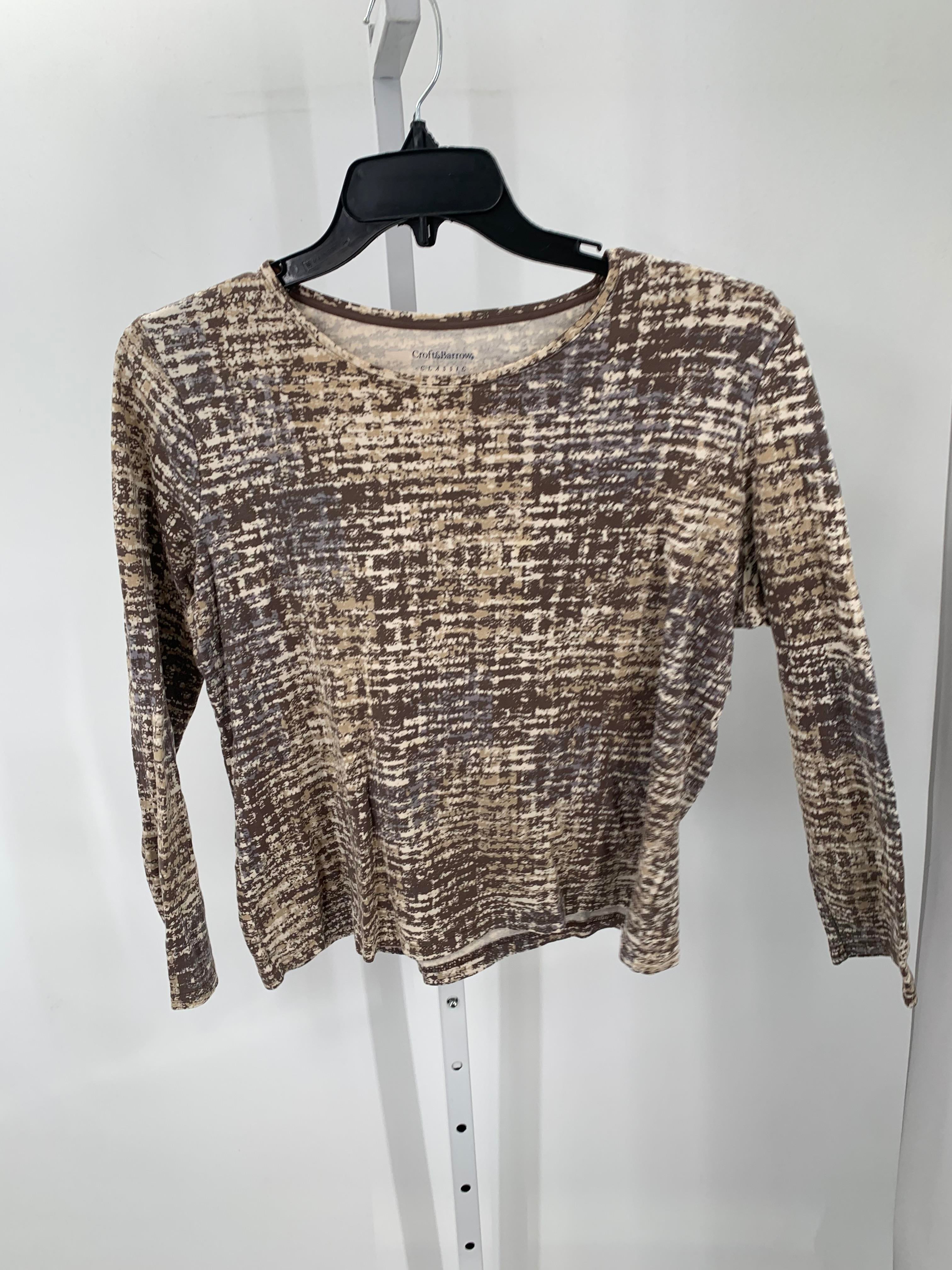 Croft & Barrow Size Large Misses Long Sleeve Shirt