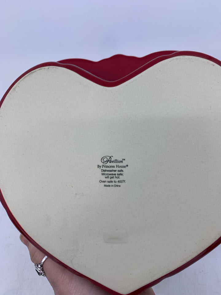 HEART SHAPED BAKING DISH.