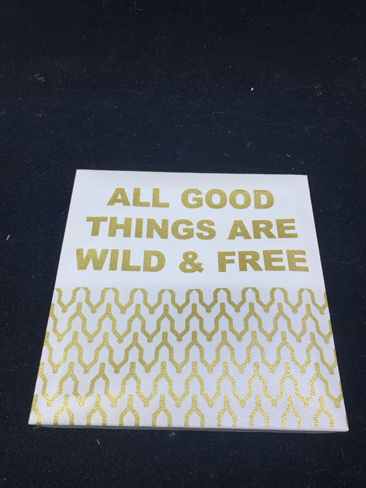 ALL GOOD THINGS SMALL CANVAS WALL ART.