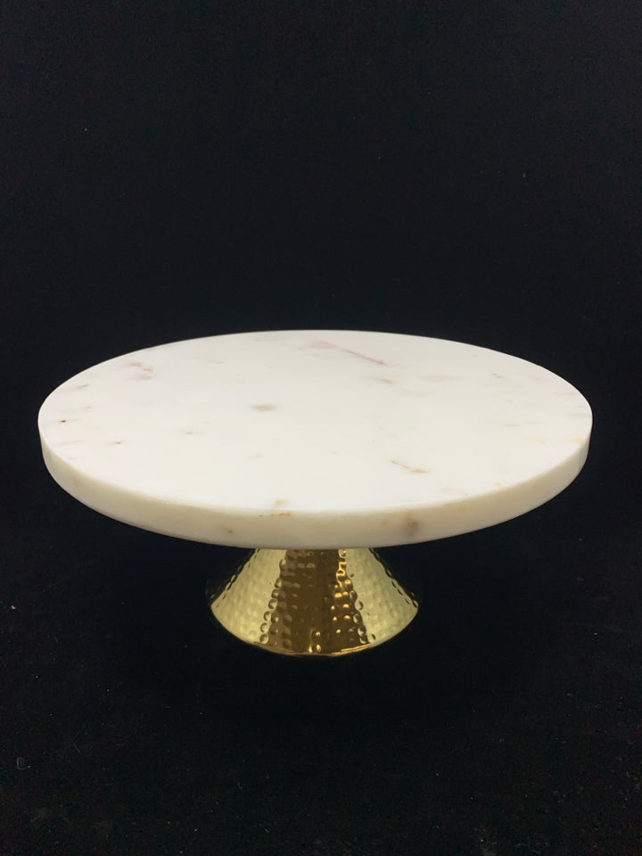 MARBLE AND GOLD CAKE STAND.