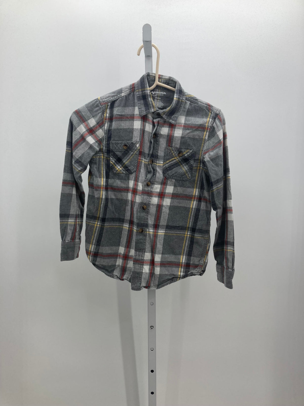 PLAID BTN DOWN