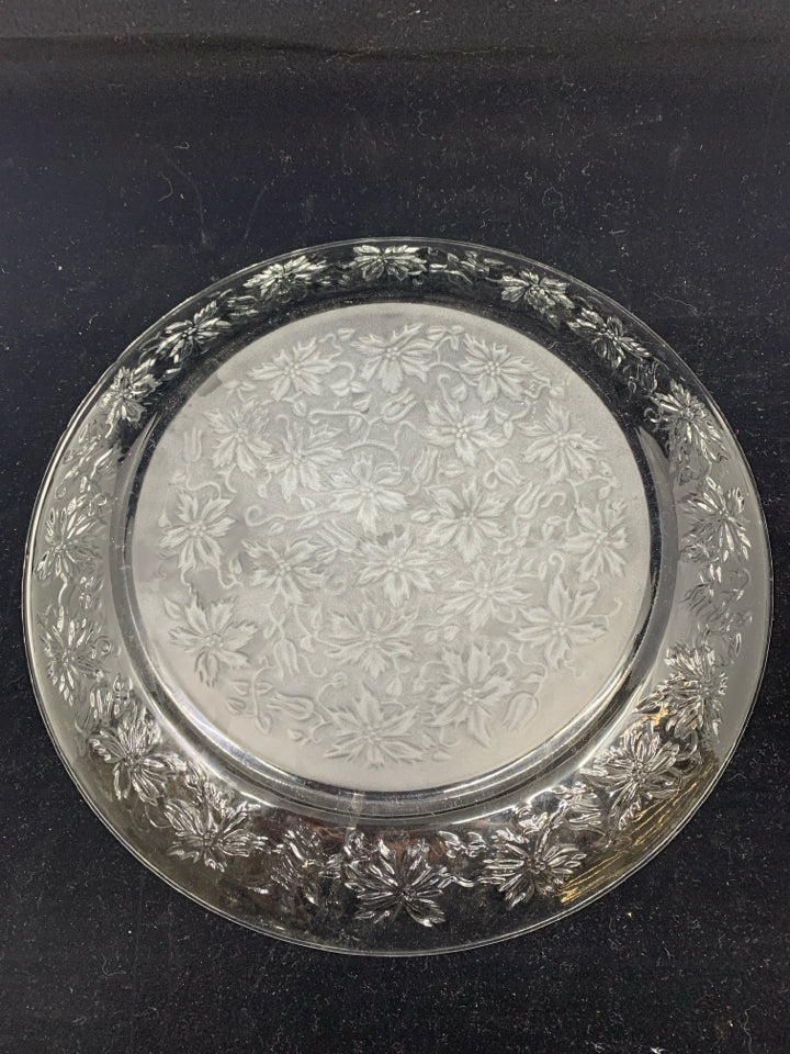 PRINCESS HOUSE FANTASIA POINSETTIA FROSTED PLATTER.