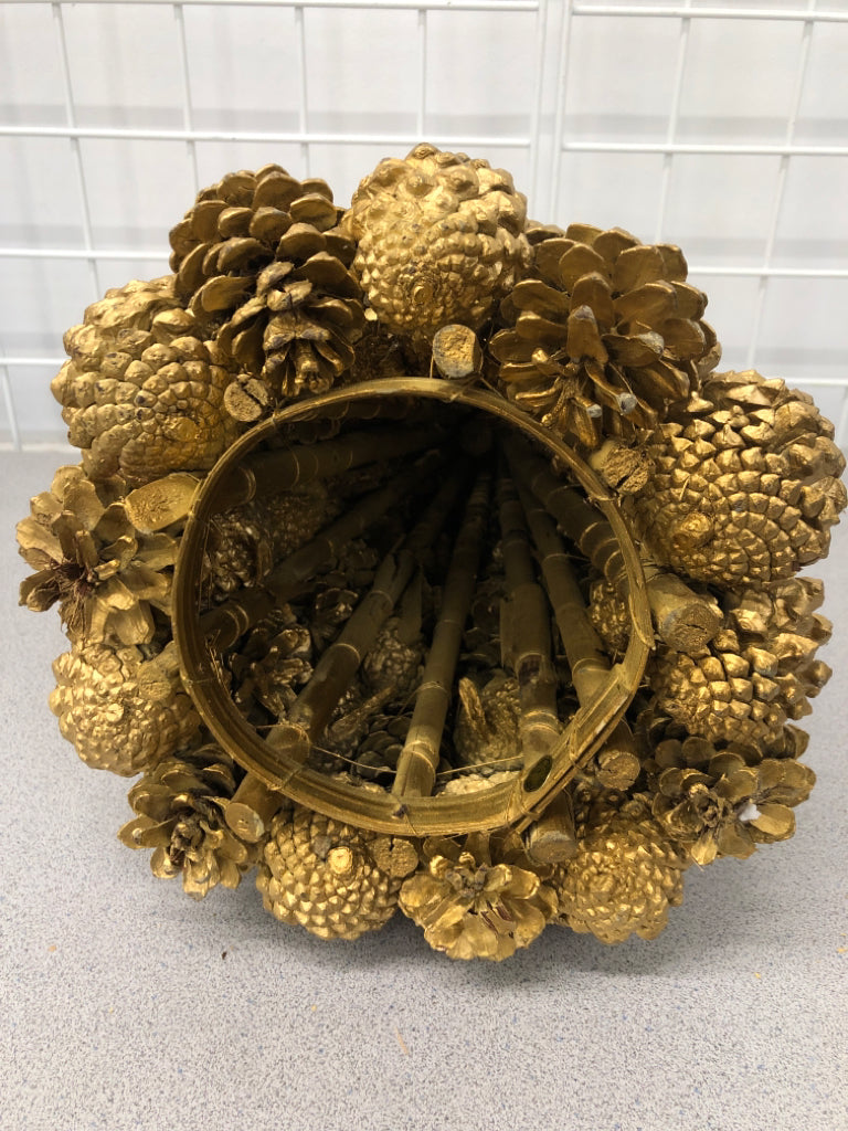 GOLD PINECONE TREE.
