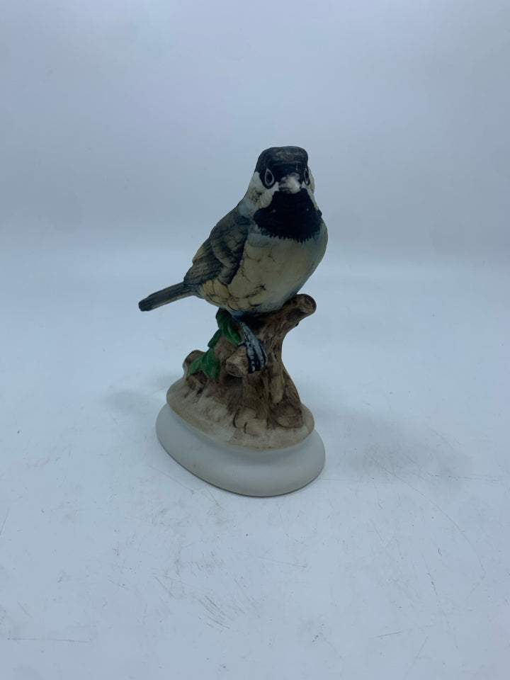 BLACK CHICKADEE FIGURINE.