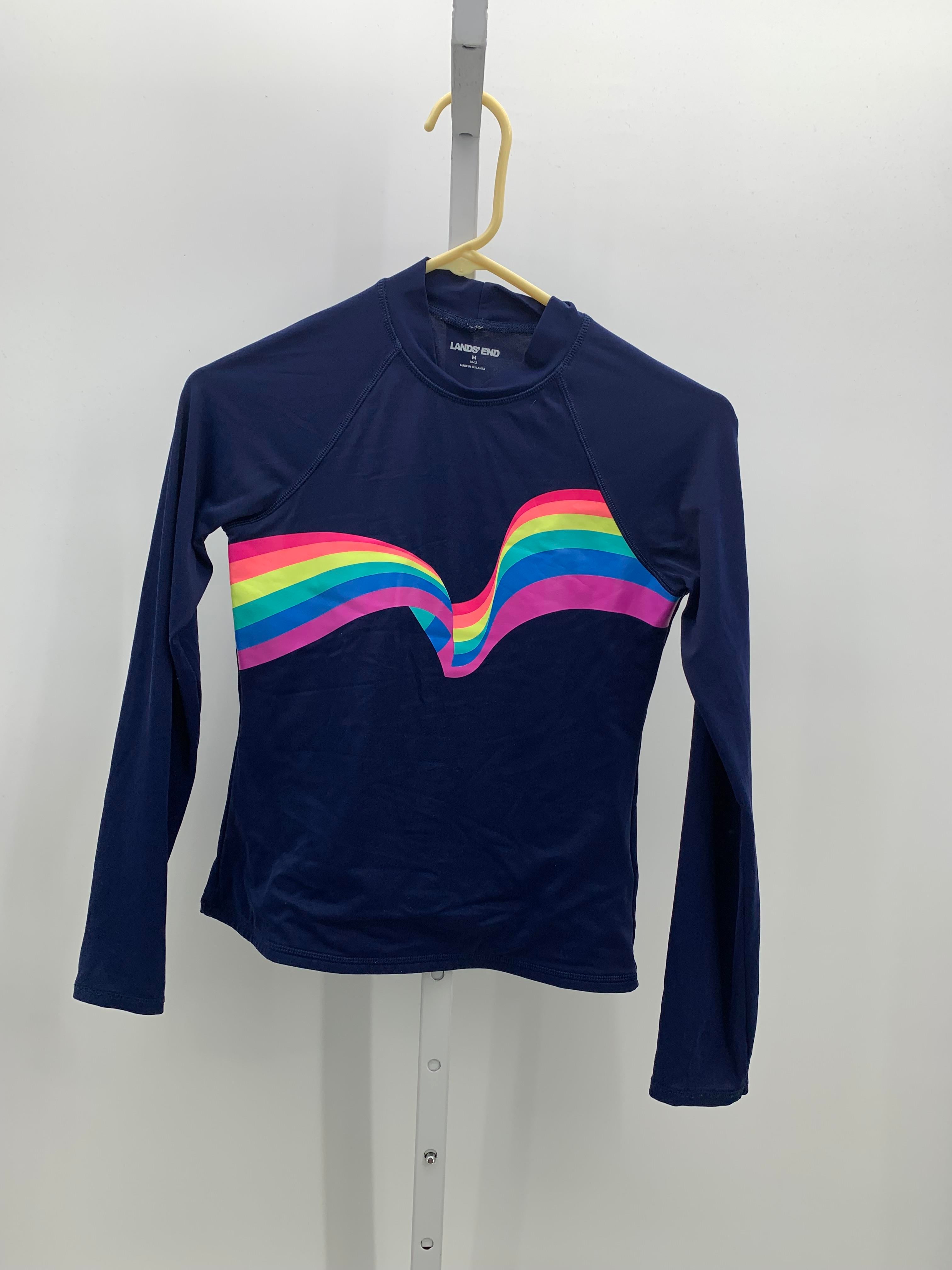 Lands End Size 10-12 Girls Swim Shirt
