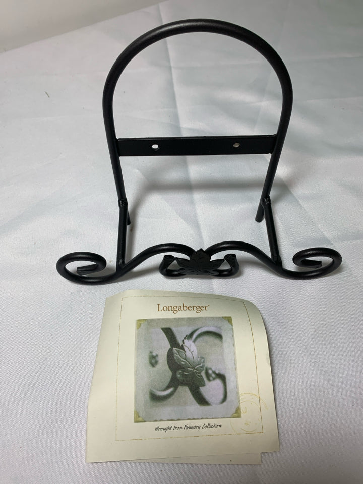 NIB LONGABERGER WROUGHT IRON EASEL.