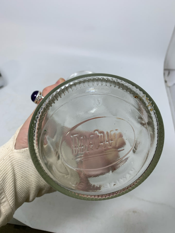 VTG HEAVY GLASS STRAW DISPENSER META LIFT.