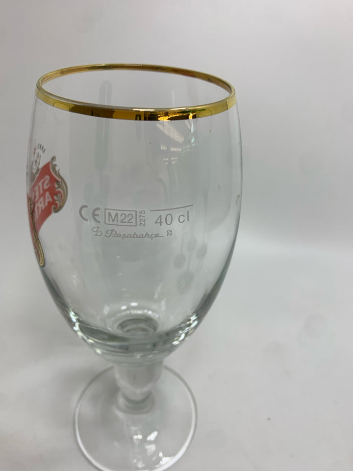 STELLA ARTOIS CHALICE GLASS.