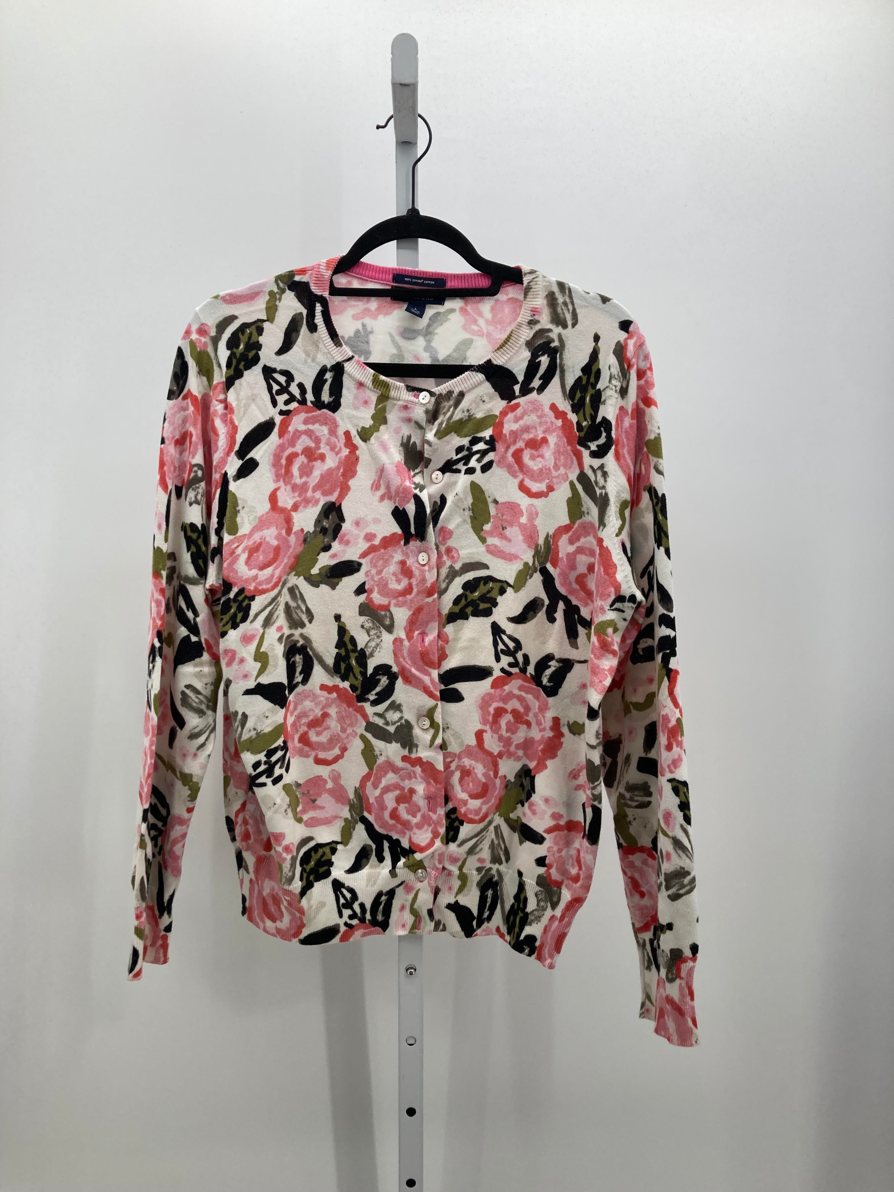 Lands End Size Large Misses Long Slv Sweater