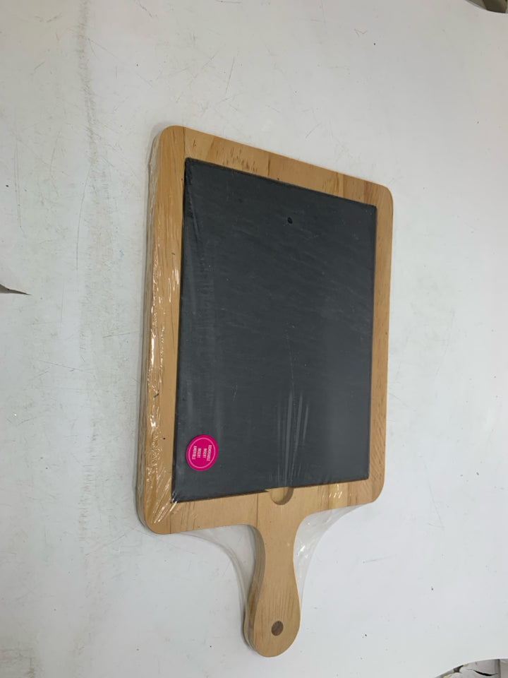 NIP WOOD W/ SLATE CHEESE BOARD.