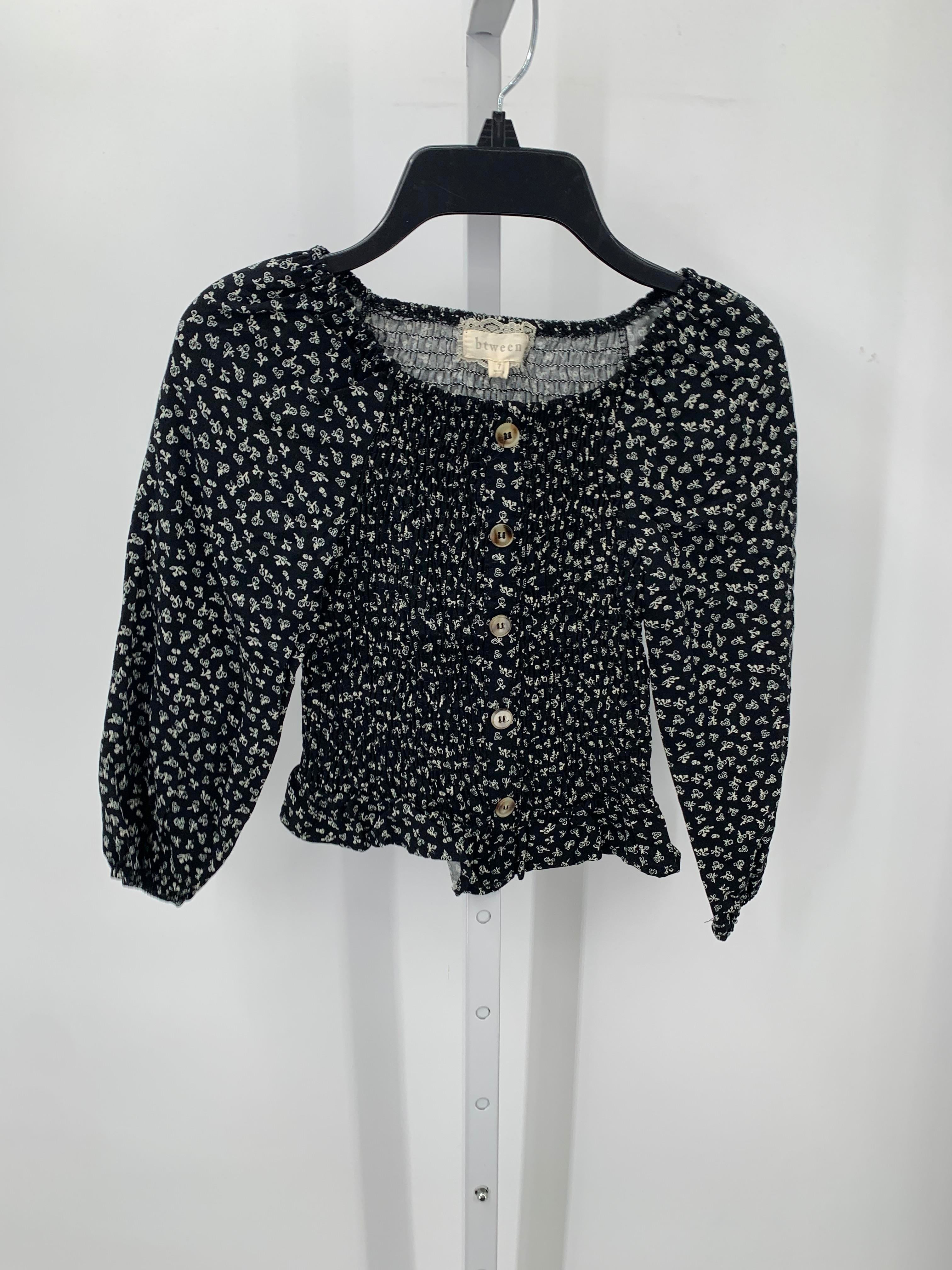 BTween Size 7 Girls Long Sleeve Shirt