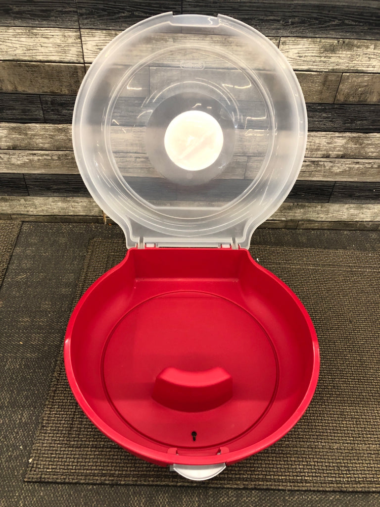 RED STERILITE WREATH STORAGE BOX.