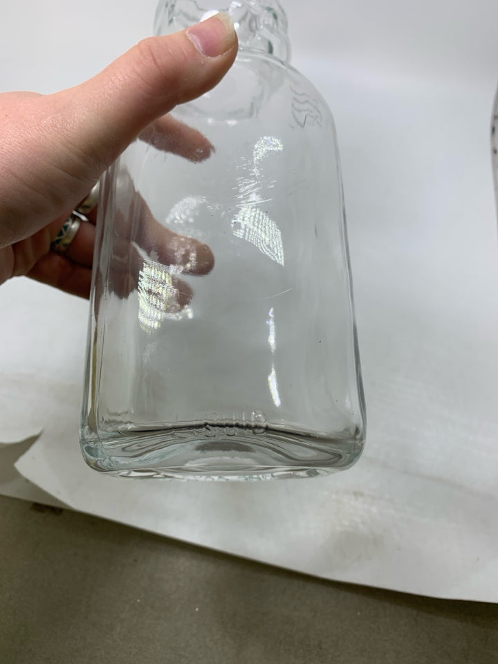 VTG BROOKFIELD BABY TOP QUART MILK BOTTLE.