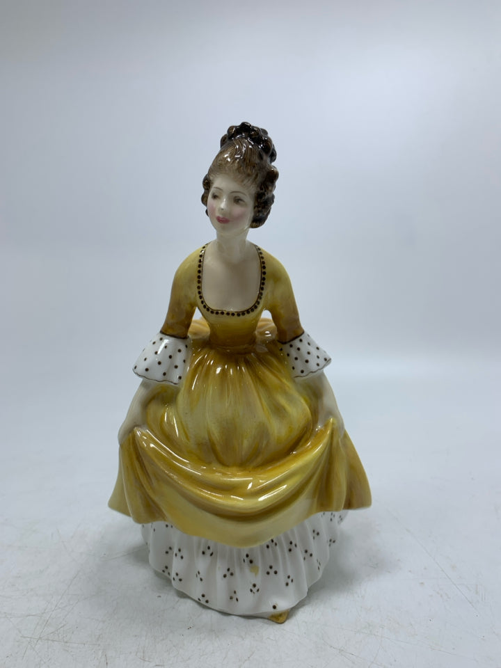 VTG PORCELAIN "CORALINE" VICTORIAN WOMAN FIGURINE.
