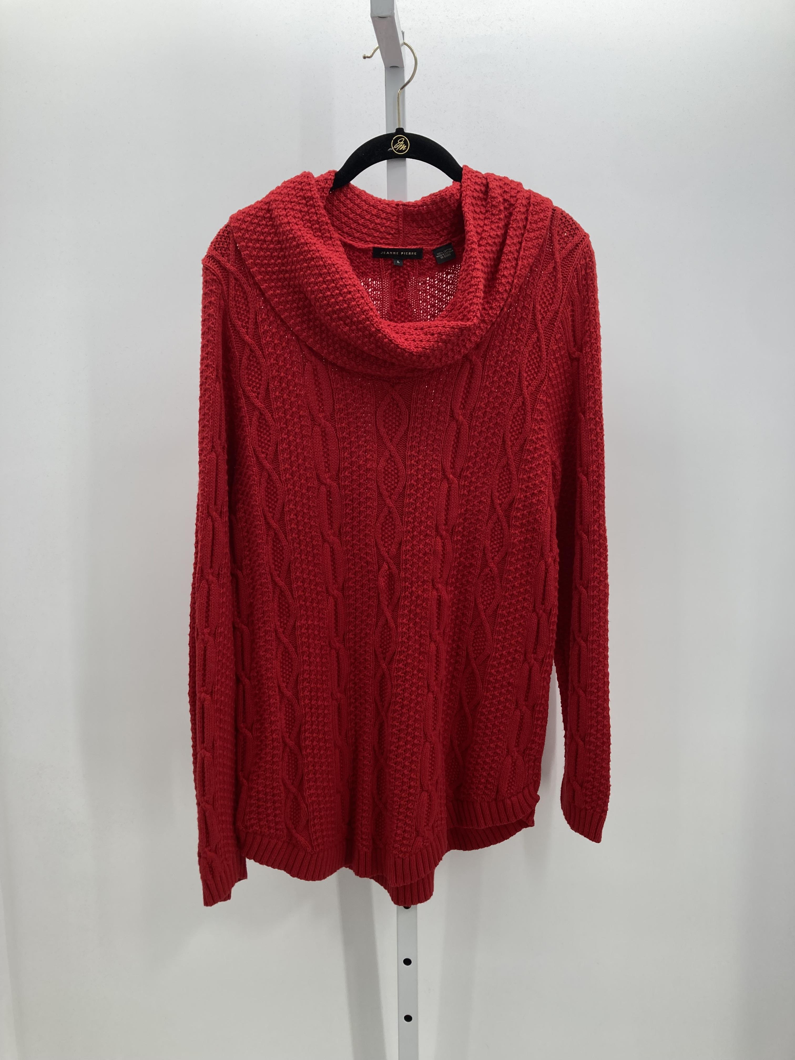 Jeanne Pierre Size Large Misses Long Slv Sweater