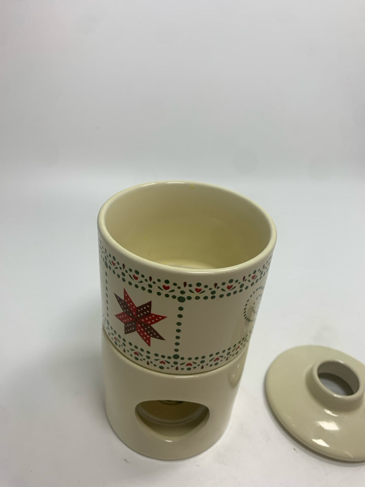 3PC CERAMIC POTPOURRI SIMMERING POT.