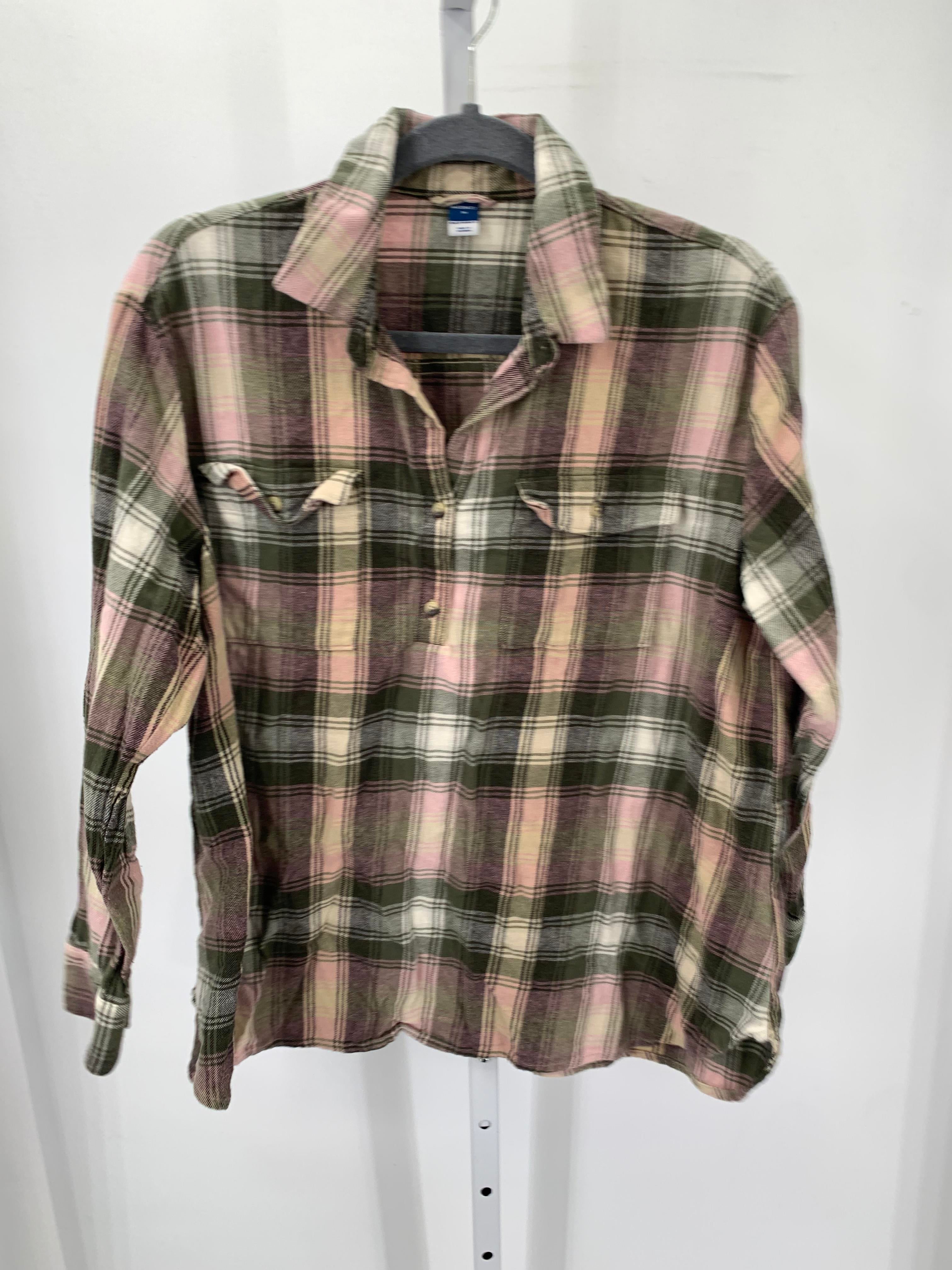 Old Navy Green Size Medium Maternity Long Sleeve Shirt